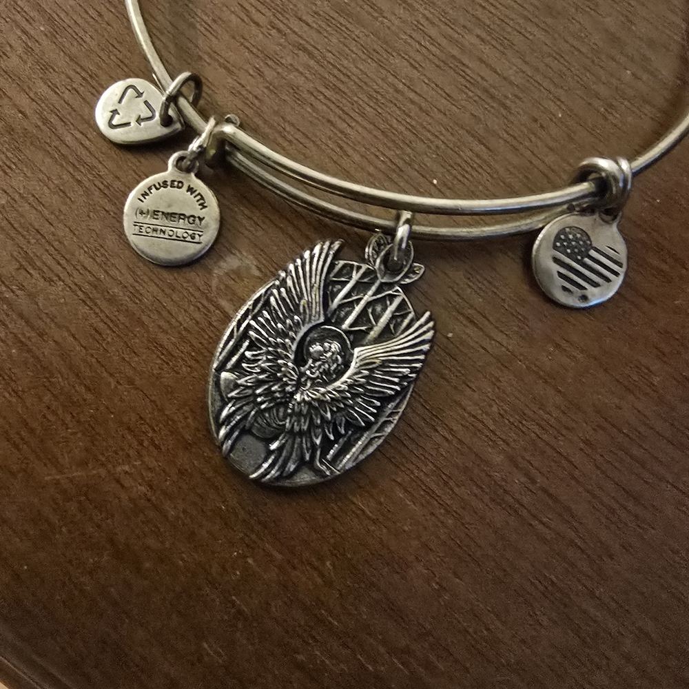 Silver Charm Bangle Bracelet